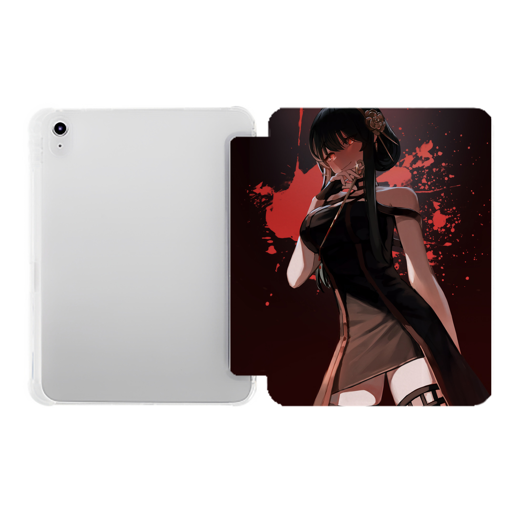 （画像用） SPY×FAMILY间谍家家酒 IPad ケース ペン収納付き 三つ折りスタンド PUレザー×シリコン 対応機種9.5/10.5/10.9インチ